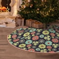 thumbnail image 5 of Xecao Daisies Flowers Pattern Christmas Tree Skirt Holiday Part Decorations for Christmas Tree, Farmhouse Christmas Decor Xmas Holiday Home Party Decorations-48", 5 of 6