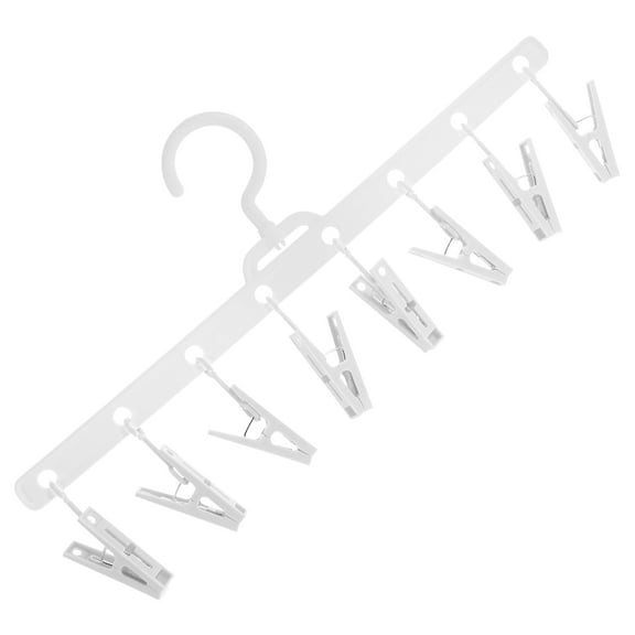 White Plastic Hat Clip Organizer with Multi-functional Hanger for Home Use Fits Most Closets