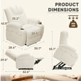 thumbnail image 7 of Homall Power Lift Recliner with Eight Vibrating Massages Ergonomic Single Sofa with Side Pocket and Soft Corduroy for Elderly,Corduroy Beige, 7 of 7
