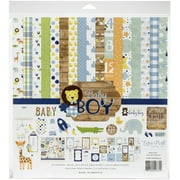 Echo Park Paper 13.70 x 12.50 Baby Boy Theme Scrapbooking Kit, For All Ages