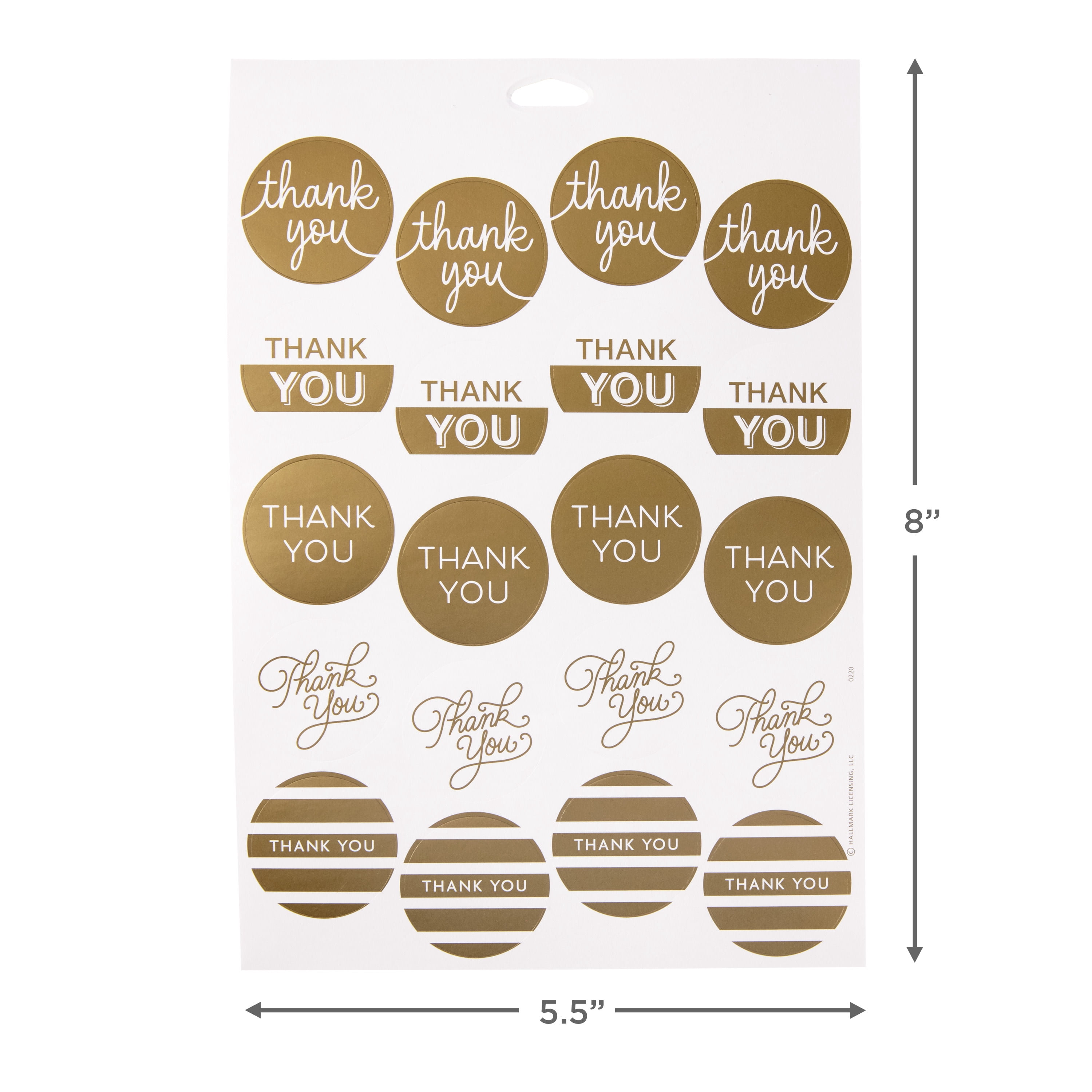 Hallmark Thank You Sticker Booklet