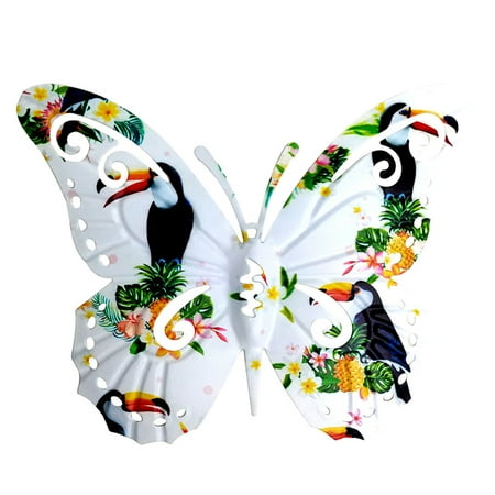 

QUSENLON Wall Metal for Butterfly Sculpture Art Crafts Hanging Ornament for Garden Patio Balcony Home Living Room Bedroom Decoration