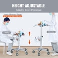 thumbnail image 2 of Medical Cart Salon Cart With Wheels, Caster, Casters, Aluminum, Adjustable Height and Storage, Mobile Trolley Cart 26.77"-42.91" Height Adjustable, easy setup for daily use and dependable performance, 2 of 7