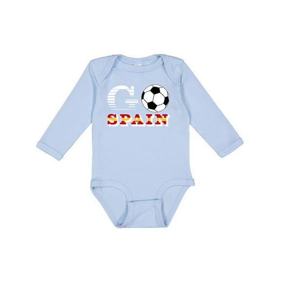 Inktastic Go, Spain- Soccer, Football Boys or Girls Long Sleeve Baby Bodysuit