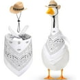 thumbnail image 2 of JoyMoreHome Western Cowboy Porch Goose Outfit for Lawn Outdoor, Plastic Goose Clothing Cowboy Hat and Scarf for Party Statue Outdoor Garden Patio Yard Decor, 2 of 6