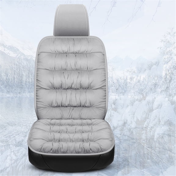 Mouliraty Warm Car Seat Cover Front Rear Pad Cushion Auto Protector For Winter Soft