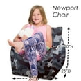 thumbnail image 2 of Posh Creations Structured Comfy Bean Bag Chair, Newport Chair, Nylon - Camo Dark and Black Gray, 2 of 4