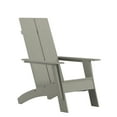 thumbnail image 2 of Merrick Lane Modern 2 Slat Back All-Weather Poly Resin Wood Adirondack Chair in Gray, 2 of 13