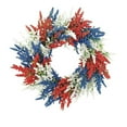 thumbnail image 2 of PALIFEUR 4th of July Wreath, 14.96 Inch Patriotic Wreaths for Front Door, Independence Day Artificial Floral Spring Wreaths Decorations, Red Blue White, 2 of 5
