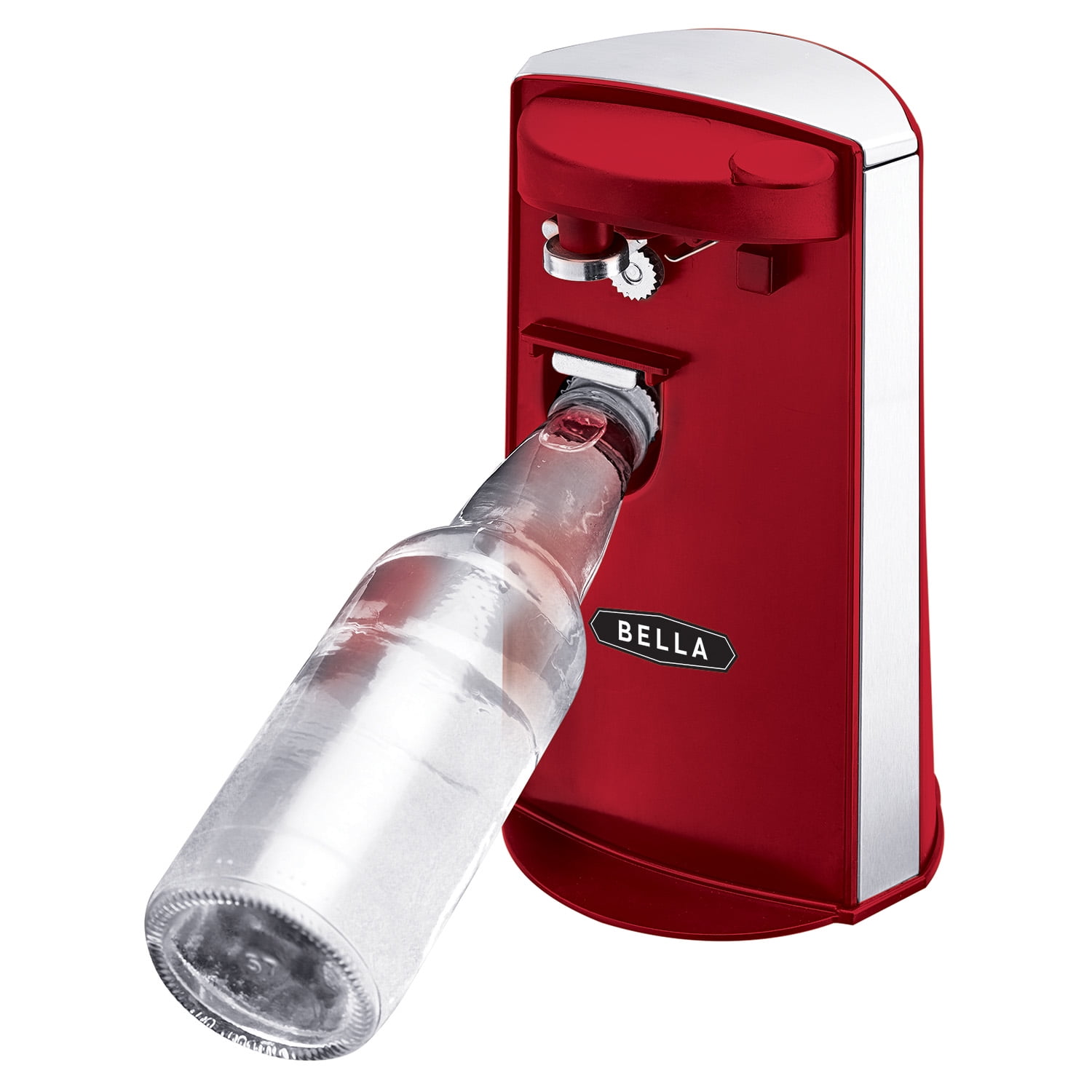 BELLA Electric Can Opener and Knife Sharpener, Multifunctional Jar and Bottle  Opener with Removable Cutting Lever and Cord Storage, Stainless Steel  Blade, Sage - Yahoo Shopping