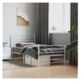thumbnail image 3 of Metal Bed Frame Twin Size with Footboard, White Finish 39.4"x74.8", Sturdy Steel Platform Bed for Bedroom, Under Bed Storage, 3 of 9