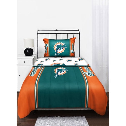 Nfl Mascot Sheet Set Miami Dolphins Com Nfl Mascot Sheet Set Miami Dolphins, Miami Dolphins Bedding Sets