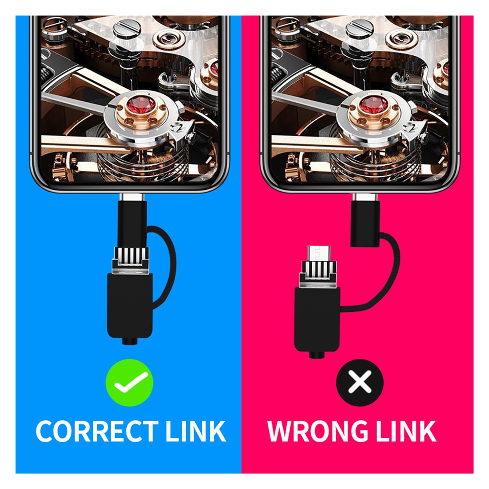 1080P/640P USB Endoscope Inspection Camera 3 In 1 USB/Micro USB/Type-C Endoscope Camera Borescope With 8 LED , User-Friendly Borescopes