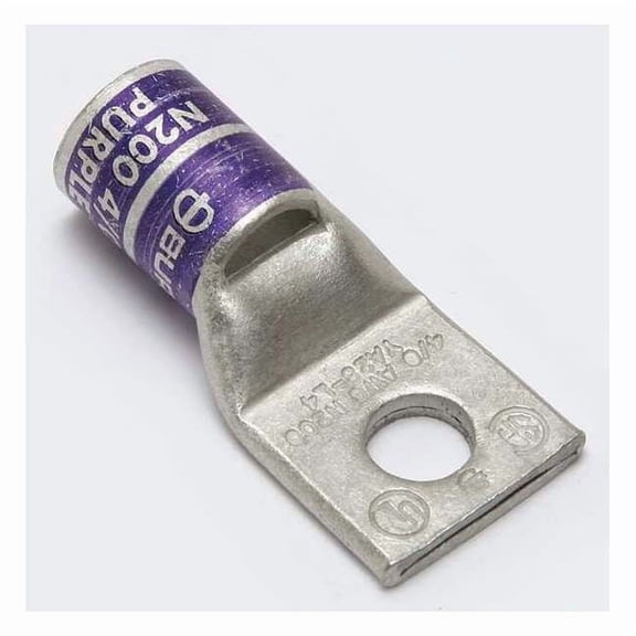 Burndy OneHoleLugCmprsnConn,STD,Purple,15 YA28L4BOX