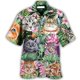 thumbnail image 2 of Camisetas con estampado 3D de gatos coloridos para hombre, camisetas casuales de manga corta con botones para vacaciones en la playa, camisetas de talla grande para hombre, 2 of 5