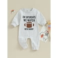 thumbnail image 2 of Bagilaanoe Newborn Baby Girl Boys Fall Jumpsuit Letters Print Long Sleeve Bodysuit 3M 6M 12M 18M Infant Casual One Piece Romper, 2 of 7