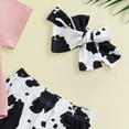 thumbnail image 6 of CAICJ98 Western Baby Girl Clothes Summer Cowgirl Outfit Short Sleeve Romper Bow Boots Cow Print Flared Bell Bottom Pants Set Fall Spring Outfits (Red,12-18 Months), 6 of 6