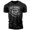 T-Shirt White On Black, variant on Gymish Old School Workout T-Shirt for Men, Funny Gym Shirt, Lifting Tee, Deadlift Shirt, Men's Athletic Top, Warm Grey with Sleeve Logo, Small