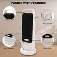 thumbnail image 6 of Portable Tower Space Heater, Variable Frequency Energy-Saving heaters, 3-Speed Adjustment, 90° Automatic Swing, Silent Operation(White), 6 of 8
