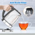 thumbnail image 4 of Hervidor de agua Yashi 1,7 l Con luz indicadora LED azul apagado automático 2200 W color plateado transparente, 4 of 5