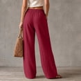 thumbnail image 6 of Maean Women Plus Size Pant Loose Elastic Waist Drawstring Summer Lounge Pants Trousers with Pockets M-5XL, 6 of 7
