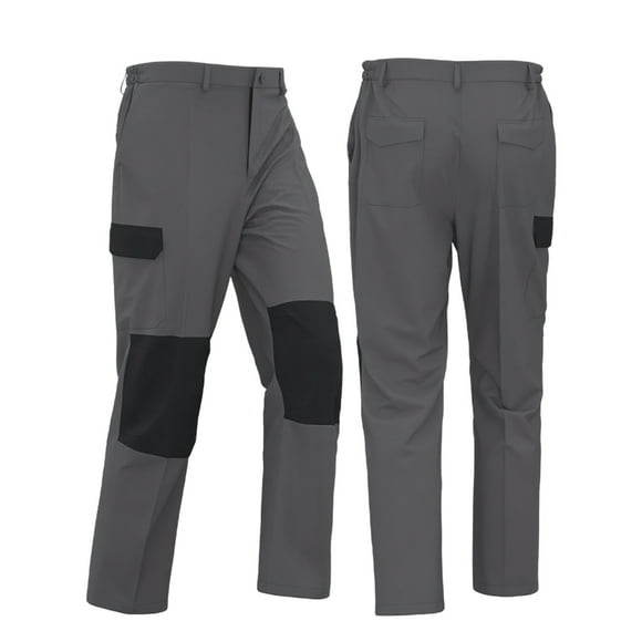 Erwazi Mens Utility Work Heavy Duty Construction Workwear Pants Carpenter Knee Reinforcement Trousers Color Block Safety Pants