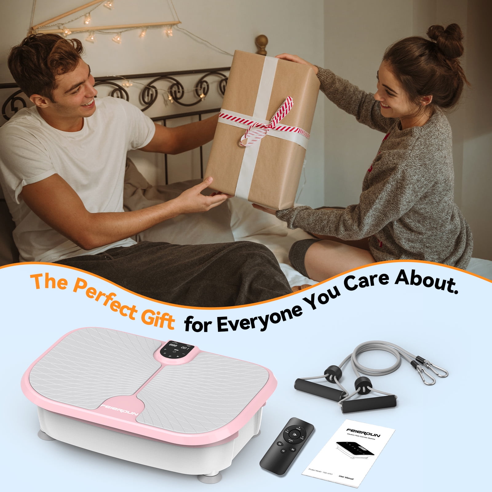 UPGO Vibration Platform Machine, full Body Workout Vibration Fitness Platform, 400 lbs Weight Capacity, Multiple Exercise Modes, Includes Resistance Bands and Remote Control.