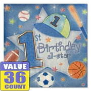 1st Birthday Boy 'All-Star' Small Napkins (36ct)