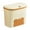 Beige, variant on Grey Wall Mounted Trash Bin, Kitchen Cabinet Hanging Garbage Can With Lid, Plastic Design For Bathroom, Office And Home Use, 10X9X6.3 Inches 0.87 Lb