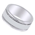 thumbnail image 2 of AFFY 8MM Mens Wedding Rope Band Ring In 14k Solid White Gold Ring Size-14, 2 of 3
