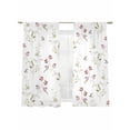 thumbnail image 7 of Elegant Spring Floral Sheer Curtains 72 Inch Length 2 Panels Set, Watercolor Birds Summer Botanical Voile Window Treatment Rod Pocket Curtains Sheers Drapes for Bedroom/Living Room/Kitchen 52"x72"x2, 7 of 7