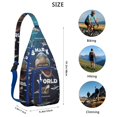 thumbnail image 3 of Ocean Predator Print Crossbody Pack - Great White Shark Hunting Pose Design, 3 of 4