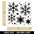 thumbnail image 2 of Christmas Snowflakes Self-Inking Rubber Stamp Ink Stamper - Fuchsia Ink - Small 1 Inch, 2 of 7