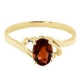 thumbnail image 2 of Galaxy Gold 14K Yellow Gold Natural Oval Garnet Ring - January Birthstone - Energy & Devotion - Sizes 5.5 to 11 - Fine Jewelry for Women, 2 of 4