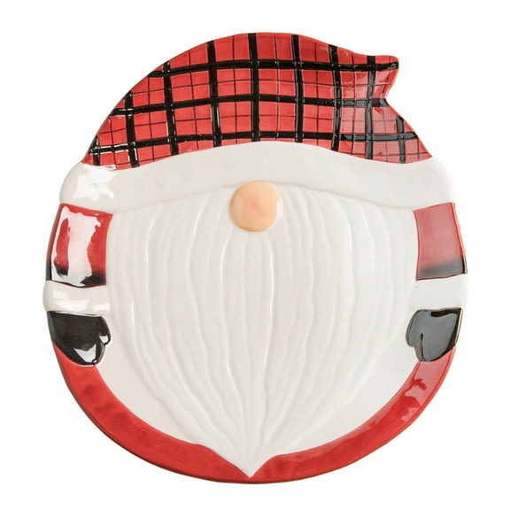 Plaid Gnome 3D Large Cookie Plate