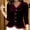 Velvet tops-Wine, variant on Spring Tops for Women Clothes under $5.00 New Women's Style V-Neck Pullover with Golden Velvet Bottom Warm Coat Long Sleeved Top/Black XXL