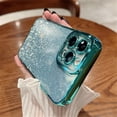 thumbnail image 3 of Luxury Plating Silicone Glitter Transparent Case For iPhone 15 14 11 12 13 Pro Max Mini XR X XS 6 7 8 Plus SE Shockproof Cover, 3 of 5