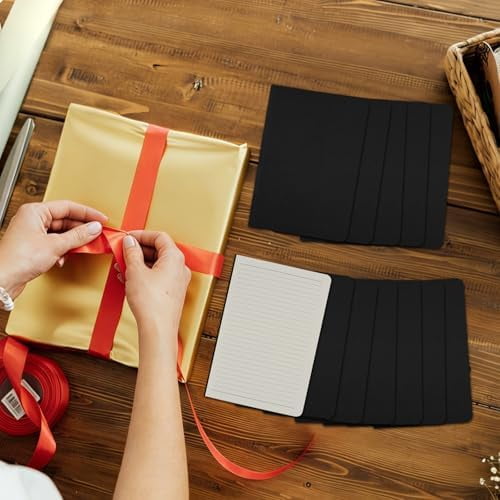 60 Pack Kraft Pocket Notebooks Bulk, 3.5 X 5.5 Inches Lined Paper Journaling Notebooks, 30 Sheets/60 Pages, Mini Journal Notebooks for Work, Writing, Traveler Memo Notepad(Black Cover)