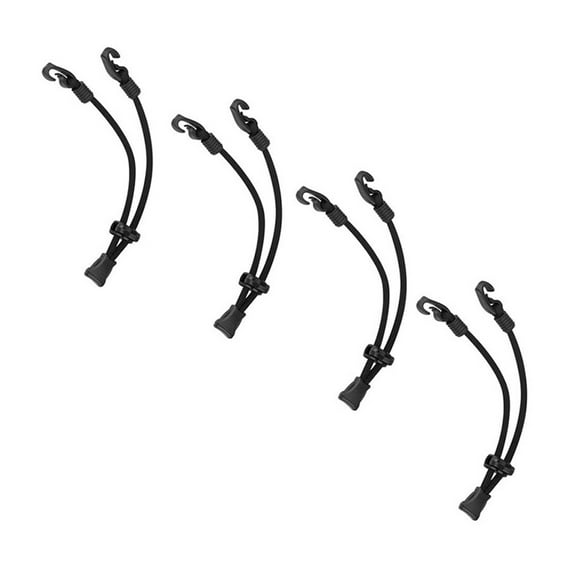 HEALEEP 4Pcs Black Nylon Mask Holders with Adjustable and Elastic Features for Adults