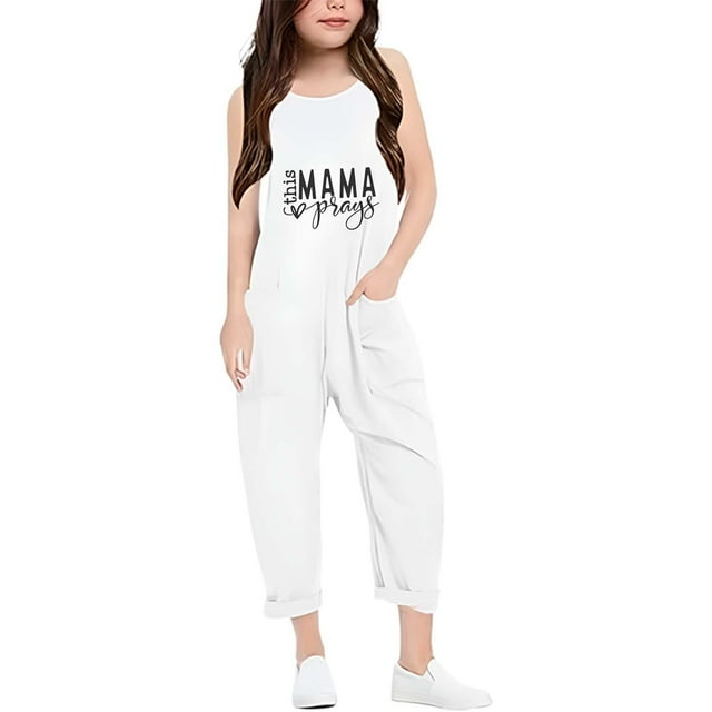 SXcggal One Combinaison Décontractée Imprimée pour Filles, Mignonne, Légère, pour Enfants