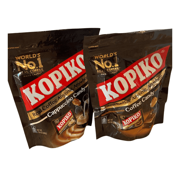 Kopiko Cappuccino  and Coffee Candy 10.6 oz, 300g per Bag - Pack of 2