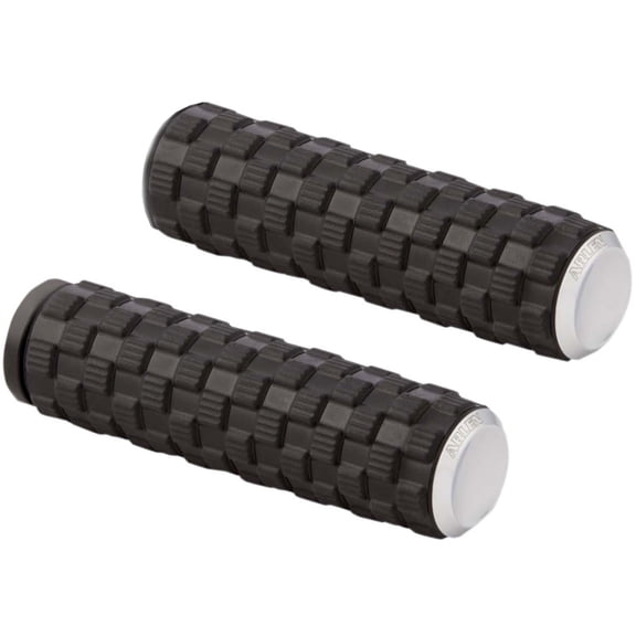 Arlen Ness Airtrax Chrome/Black Fly-by-Wire Handlebar Grips (07-353)
