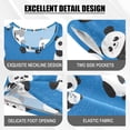 thumbnail image 2 of Summer Short Sleeve Pajama Sets Whimsical Panda Patterns Sleepwear Nighty 95% Cotton (5-14Y), 2 of 7