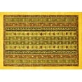 thumbnail image 1 of Ahgly Company Indoor Rectangle Abstract Yellow Modern Area Rugs, 2' x 4', 1 of 4