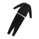 thumbnail image 4 of Conjunto de camiseta y leggings para hombre para gimnasio, manga larga, elástico, de gran tamaño, para correr, fitness, deportes, color negro, L, 4 of 15