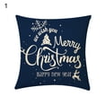 thumbnail image 1 of Funie Eye-catching Pillowcase Wear Resistant Flax Christmas Themed Pillow Cover Decor for Home, 1 of 8