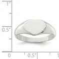 thumbnail image 2 of 925 Sterling Silver Heart Signet Ring Size 6, 2 of 6