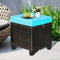 thumbnail image 4 of GHooa 2 Pieces Outdoor Patio Ottoman, All Weather Rattan Wicker Ottoman Seat, Patio Rattan Furniture, Outdoor Footstool Footrest Seat w/Removable Cushions, 4 of 10