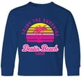 thumbnail image 3 of Inktastic Summer Enjoy the Sunshine Destin Beach Florida in Pink Long Sleeve Youth T-Shirt, 3 of 5