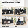 thumbnail image 3 of EasyUp Resin Hidden Cat Litter Box Enclosure, Dual-Door Weatherproof Indoor Furniture for Corners & Small Spaces, Black, 3 of 8